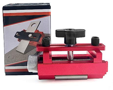 Kocusu Schleifhilfe Stechbeitel mit Rotationsfixierer,Stechbeitel Schärfen,Einstellbar Guide Jig Schärfhilfe Stechbeitel mit Booste Rad,Schleifführung für 0-60MM Holzmeißel,Hobelmesser,Flachmeißel