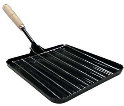 GaliNei Sartén Tostadora Parrilla Arepera Asadora, Multifuncional para Gas, Vitro, Ideal para Camping, campers y Autocaravanas (Cuadrada)