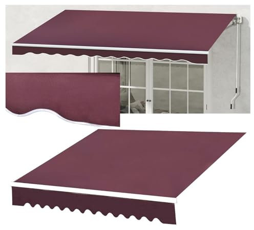 ZFUCMAYL Ersatzstoff for Markisen, Ersatzteile for Einziehbare Markisen, Terrassenüberdachung for Autoseitenfenster Und -türen, Nur Stoff(13.1x9.8ft)