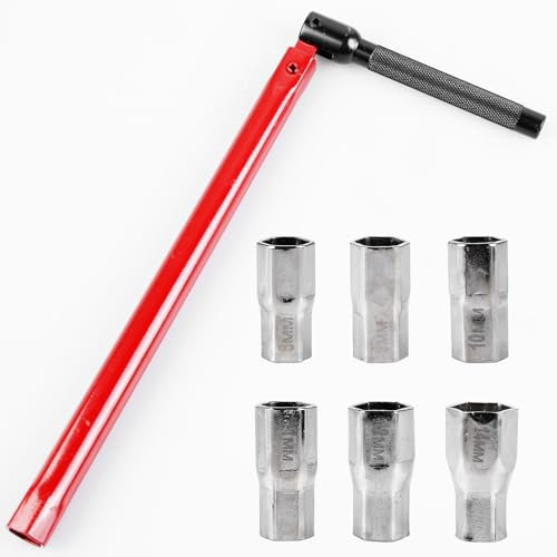GBKDQQ Standhahnschlüssel-Set: 6-teiliges Armaturenschlüssel-Set Für Wasserhahn Montage, Korrosionsbeständig, Für Küche Und Badezimmer (Rot)