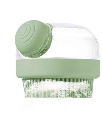 Hunde-Badebürste, Shampoo-Bürste zum Waschen von Hunden, Katzenpflegebürste, Hundewaschbürste, Haustier-Badebürste mit Shampoo-Spender zum Entfernen von verhedderten losen Haaren