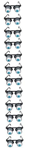 KONTONTY 12stücke Lustige Wackelaugen Brille Für Halloween Gruselige Augen Partybrille Für Maskenball Und Scherzartikel Für Spaß Und Unterhaltung