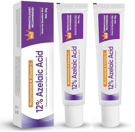 12% Azelaic Acid Serum, Azelainsäure Gesichtsserum genge Rötungen, 12% Azelainsäure Serums für Rötungen, Pickel, Akne und Unreine Haut, Anti-Aging Serum Gesichtspflege