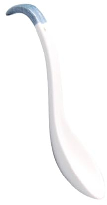 BEBEMOKO Japanese Ceramic Ladle Spoon Large Serving Spoon for Soup Rice Soy Sauce Vinegar Household Tableware