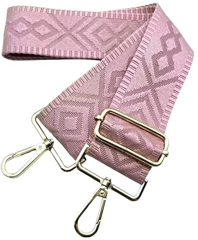 Verstellbarer Taschengurte Breit, 5cm Schultergurt für Tasche, Taschengurte zum Wechseln Goldener Karabiner Schulterriemen, Umhängegurt fur Damen Handtaschen Crossbody DIY, (Rosa) 4