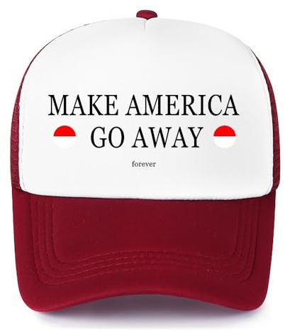 Make America Go Away-keps, Make America Go Away truckerkeps Claret, Rödvin, 53