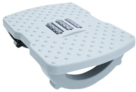 KiBcsLic Repose-Pieds de Bureau à Bascule, Support pour Les Pieds, Repose-Pieds pour Le Travail et La Maison, Gris