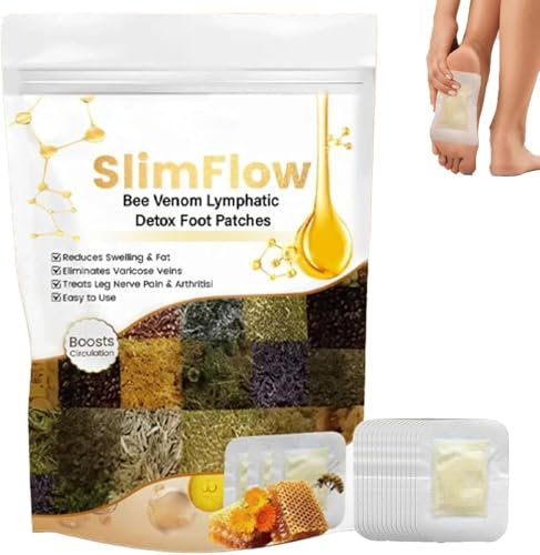 Timilk Slimflow - Parches de desintoxicación linfática de veneno de abeja, drenaje linfático de veneno de abeja, adecuado para hombres y mujeres (1)
