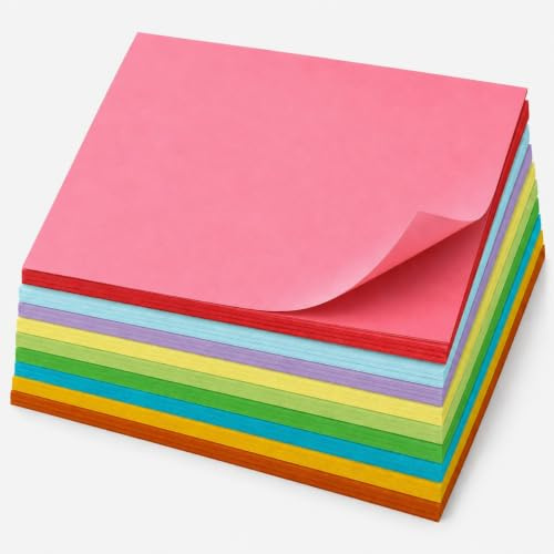 Origami Paper A4 Coloured Paper 100 Sheets, 70GSM Assorted Craft Papers for School Art, Card Making and DIY Projects