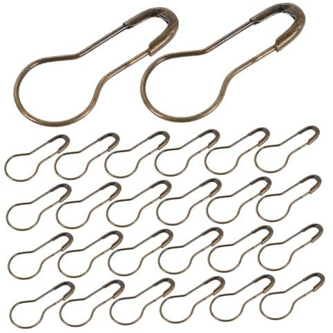 SEWACC 1000pcs Metal Bulb Safety Pins Small Gourd Shaped Stainless Steel Clips for Clothing Tags Knitting Stitch Markers Heavy Duty Fabric Fastening Pins for DIY Crafts and Garment