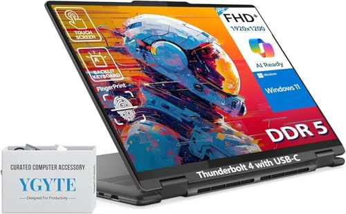 Lenovo 2025 Yoga 7i - Pantalla táctil 2 en 1 para laptop, pantalla táctil plegable FHD+ 360 de 16 pulgadas, convertible Intel Core Ultra 7, 16 GB DDR5 RAM 512 GB SSD + SSD portátil de 512 GB, Windows