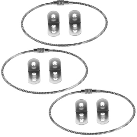 SUPVOX 3juegos Dispositivo Antivuelco Para Muebles Infantiles De Anclajes De Pared De Seguridad Alambre Antivuelco Para Armarios Cómodas y Estantes Para Dormitorios