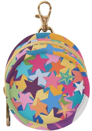 Les étoiles colorées de dessin animé sont tendance pour bébé avec fermeture éclair et clip de poignet, pochette de rangement pour tout type de rangement