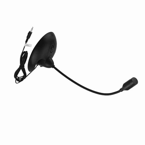 AKLOSIPY Microphone de Bureau Flexible à Col de Cygne avec Son Stéréo pour Les Réunions de Bureau et Le karaoké (Black)