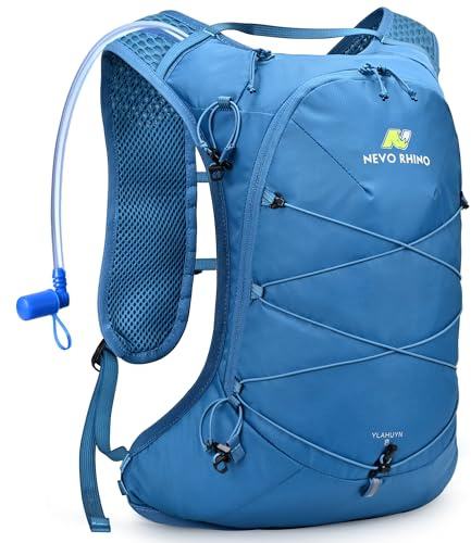 N NEVO RHINO Hydration Backpack,10L Hydro Water Daypack with 2L Water Bladder, Lightweight Hiking Backpack-Hydration Bike Pack for Cycling Rave