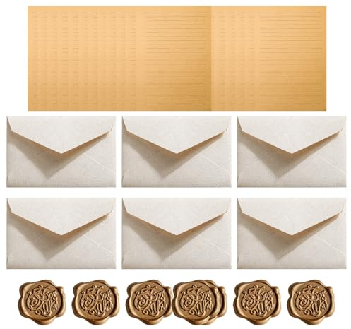 36 Pcs Vintage Writing Paper and Envelopes Set,24 Letter Paper and 6 Wax Seal,6 Envelopes,Writing Paper Set for Gifts Wedding Birthday Greeting Cards