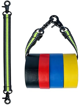 Electrical Tape Thong Holder for Tool Belt, 360° Swivel Lime Green Strap | Quick-draw snap hook design, high strength build, perfect for electricians and contractors on daily work sites