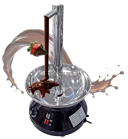 3L Electric Chocolate Melter & Fountain Machine, Commercial Faucet Model with Adjustable Temp 30-110°C, Chocolate Waterfall for Party, Buffet, Wedding(Black)