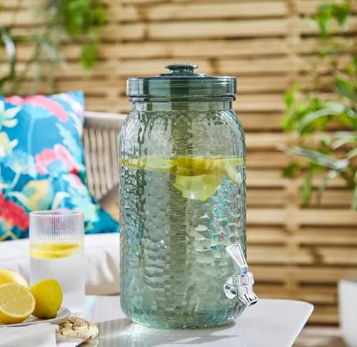 6L Large Drink Dispenser with Dispensing Tap Acrylic Container Storage Jar Suitable for Daily Use Water Intake Infused Drink Cool Beverge Dispenser and Hosting Parties Mason Jar Water Dispenser