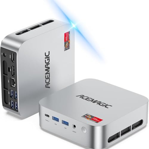 ACEMAGIC Mini PC Windows 11 Pro, Ryzen 7 7730U K1 mini computer (Beat 6800U, fino a 4,5 Ghz) 16 GB RAM 1 TB SSD, desktop leggero da gioco 4K triplo display mini desktop Bluetooth/WiFi6/ufficio