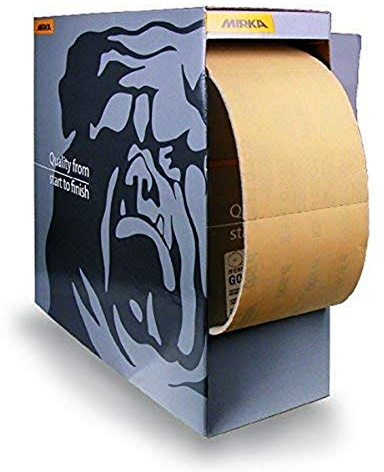 Mirka 2912707032 Goldflex Soft Sanding Sheet - 115 x 125mm Grip - P320 Grit - Grain: Aluminium Oxide - Bonding: Resin Over Resin - Backing: A-latex paper, PE foam - Gold - Pack contains 200 pieces