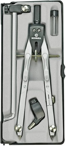 Schnellverstell-Zirkel Duo Tec silber mit Verlängerungsstange und Adapter