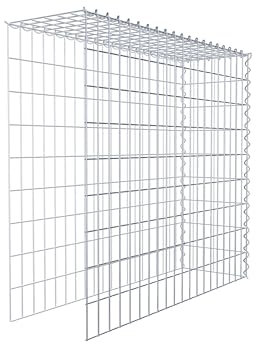 GABIONA Cestino di Pietra Gabbione Maglie rettangolari, 5 x 10 cm, profondità 30 cm, Cestino per la Coltivazione di Tipo 4, Chiusura a Spirale, con zincatura galvanica