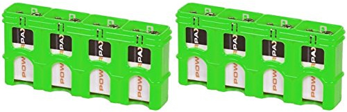 Storacell Powerpax Lot de 4 supports de batterie 9 V phosphorescents Moonshine