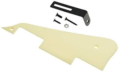 KAISH Single Cream 1 Ply LP Guitar Pickguard with Black Bracket for Epi Les Paul