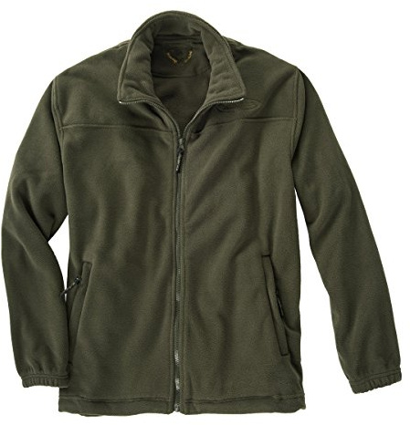 Hubertus Fleecejacke oliv Übergröße, Größe:4XL
