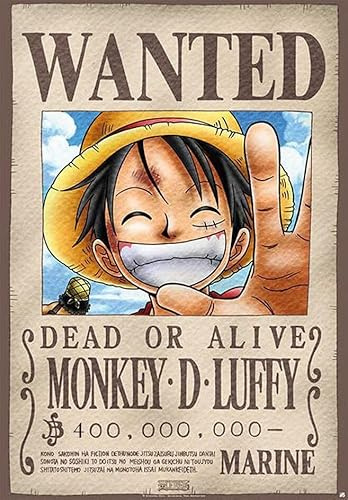One Piece Wanted Unisex Poster Standard Papier 68 x 98 cm Anime, Fan-Merch, TV-Serien