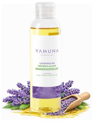 YAMUNA NATURAL BEAUTY Massageöl, 100% pflanzlich, Naturkosmetik aus Ungarn. Professionelles Öl – frei von Paraffin und Parabenen für eine erfrischende Massage. (Lavendel)