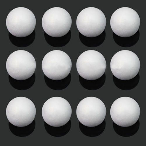 Brussels08 Lot de 10 boules en polystyrène lisse pour loisirs créatifs, décoration de Noël, bonhomme de neige, moule pour arrangements floraux, décoration de mariage, 5 cm