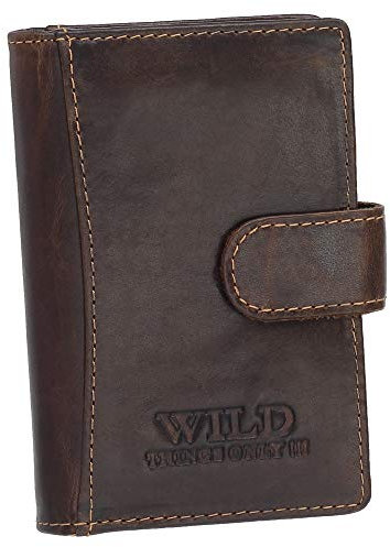 Ledershop24 Geschenkset - Wild Leder Kartenetui Kreditkartenetui Visitenkartenetui Scheckkartenetui Farbe Braun