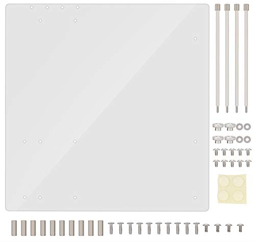 Bewinner Acryl-Gehäuse Rahmen für M-ATX Mainboards, Transparenter DIY-Ständer mit Schrauben & Werkzeug