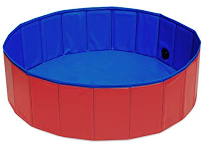 HELO Hundepool Faltbar - Robustes Planschbecken für Hund, Hundebad, Schwimmbecken, Hundeschwimmbad für Große Kleine Hunde Ø60/80/120/160 cm (R5 (160 cm x 30 cm))