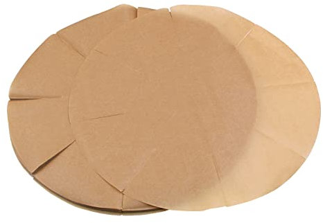 100 Blatt Ø31cm Airfryer Backpapier Für Heißluftfritteuse Zuschnitte Rund, Hitzebeständig Antihaftbeschichtet Pergamentpapier Für Pizza, Ofen, Luftfritteuse, Bratpfanne, Grill (Ø31CM-100Blatt)