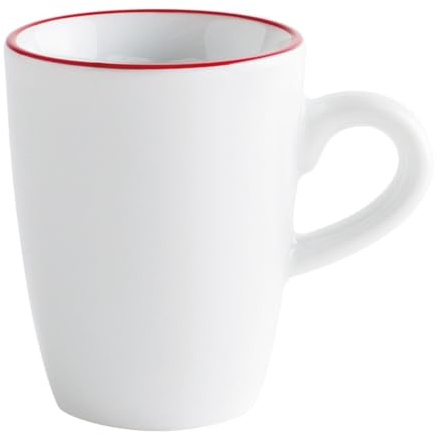 KAHLA 574732A69971C Pronto Line Espresso-Obertasse hoch 0,10 l Line cherry red | Espressotasse mit roter Linie aus Porzellan