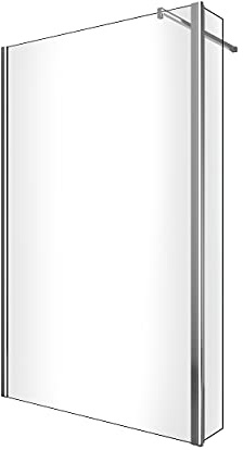 Paroi de douche walk-in avec porte pivotante garde-boue - 8 mm - h 200 (WALKIN70 +PORTE 30 (tot 100,5-102,5))
