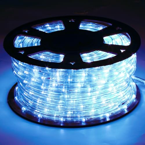 Randaco 20m LED Lichtschlauch, 480 LED Lichterschlauch Außen, IP20 Deko und Beleuchtung LED Schlauch, Schwarz Controller mit Memory-Funktion, für Garten, Party, Hochzeit, Halloween, Blau