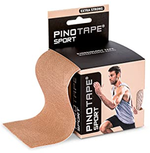 Pinotape Sport Kinesiologisches Tape XL 7,5 cm x 5 m Light Beige Hautfarben 4er Pack