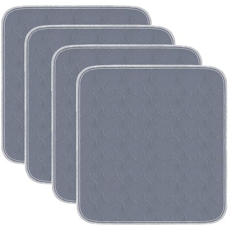 HUNAIGEE Waterproof Chair Pads for Incontinence Absorbent Seat Protector Pads for Adults Chucks Pads Washable Chair Protector Pads for Chairs Bed Adults, Elderly, Kids & Pets Gray 21X224 Pack