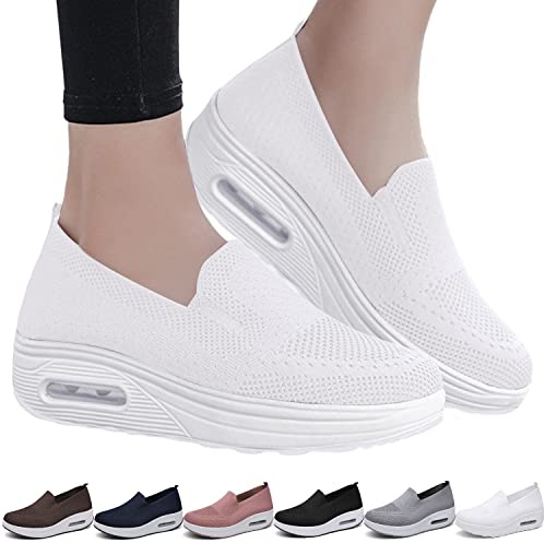 UGIF Ortopediska damsneakers, ortopedisk sneaker för damskor 2023, ortopediska nätskor dra på sneakers, mode fritid löparskor kvinnor sommar lätt bekväm sandal