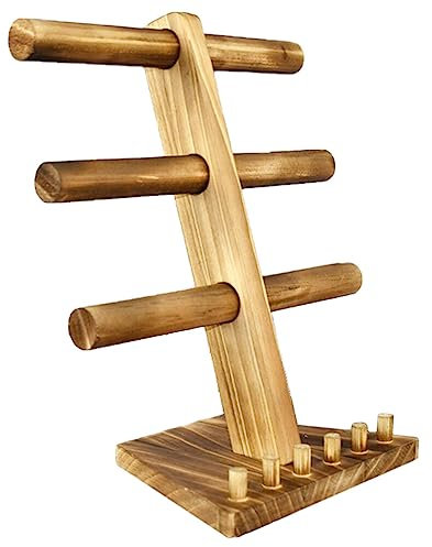 Cabilock 3 Uhrendisplayhalter Halskettenbaumständer Ohrring t Stehen Organizer Für Schmuckzubehör Halsketten-präsentationsständer Armreifhalterständer Hölzern Uhrenständer Armband