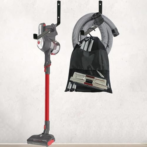 Spares2go Wall Mount Hook Storage Rack Brackets compatible with Shark Vacuum Cleaner + Tool Bag
