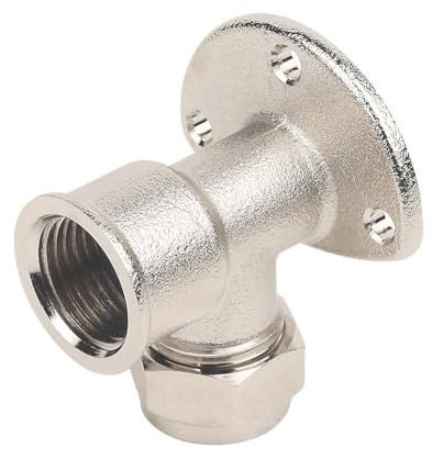 Compression 90° Wallplate Pipe Elbow (Dia)15mm 15mm, 1 in Pack