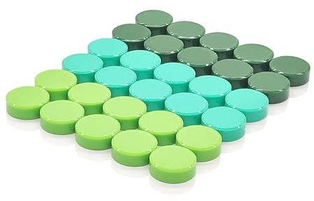 ZDZBLX Calamite Frigorifero, 30 Pezzi Magneti Calamite Potenti, Mini Calamite Magnete Rotondi per Lavagna Magnetica, Verde