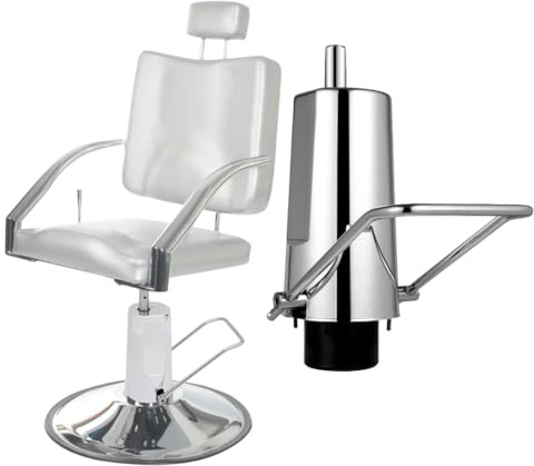 Stuhl Hydraulikpumpe Friseurstuhl Hydraulische Aufzugpumpe Styling Barber Salon Stuhl 4 Schrauben 11cm Verstellbarer Friseurstuhl Passend Für M8 Gewindestühle Und Halterungen （Stühle nicht enthalten）
