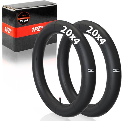 1PZ F3E-2X4 2 Schlauch 20 x 4 Zoll für E-Bike-Reifen, Klappräder, Mountainbikes auf der Straße oder Offroad mit Schrader-Ventil SV32mm, Elektrofahrradreifen 20x4.0 20x4.10 20x4.20