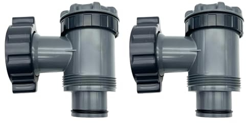 Pool Abflussventil, Pool Ventil für Oberirdischen Pool, Ein-Aus-Kolben Kolbenventil Pool Ersatzteile,Pool Zubehör für Intex/Bestway/Coleman/Hnemix Pool,Absperrventil Ersatzteile für Poolpumpen (2, B)